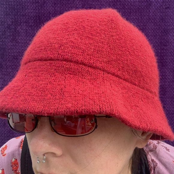 y2k fuzzy vintage bucket hat j crew one size - Picture 3 of 4